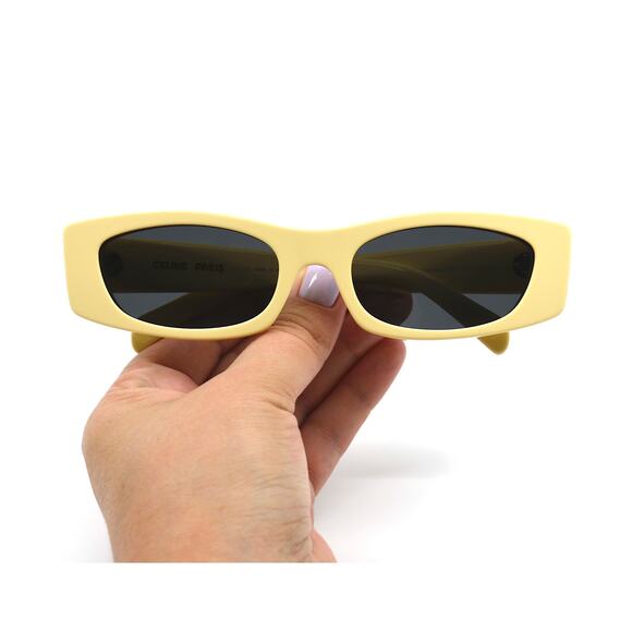 NEW CELINE PARIS CL40245U 39A SHINY BUTTER GREY AUTHENTIC SUNGLASSES - Picture 13 of 15